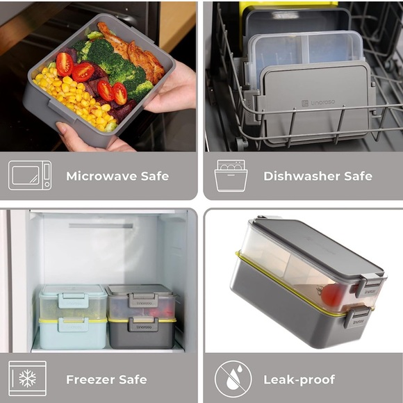 Stackable Bento Box Adult Lunch Box | Meet All You On-the-Go Needs for Food - Picture 8 of 10